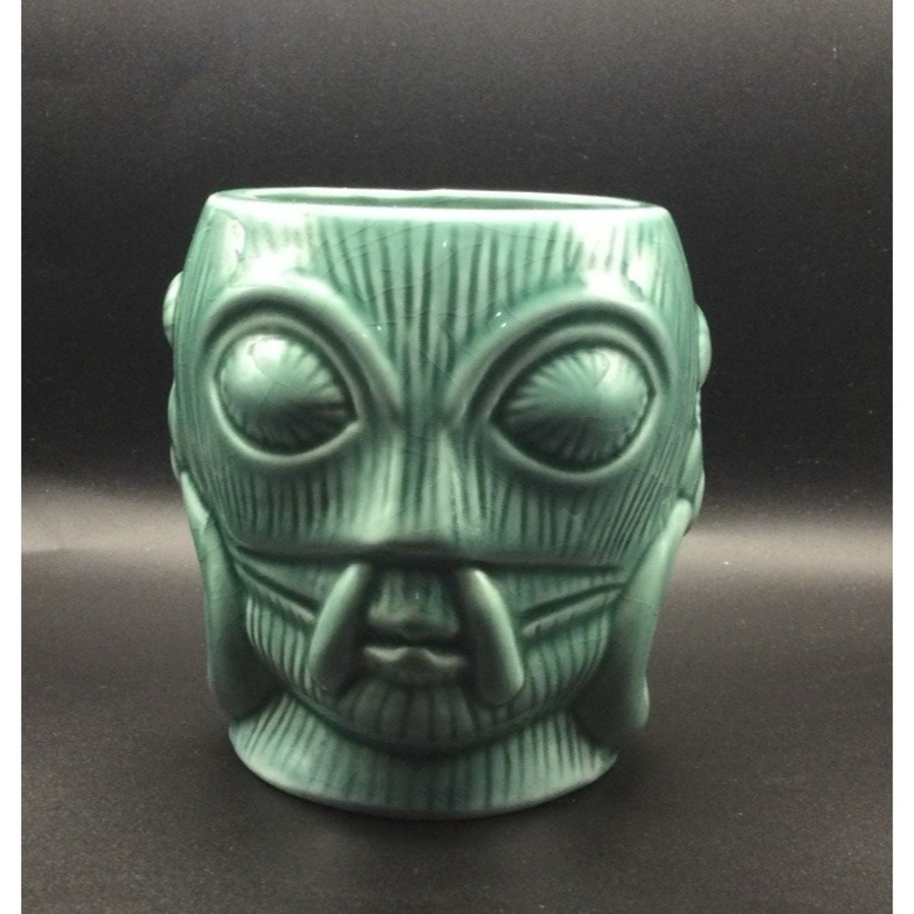 Tiki Blue Green Tiki Mug Bora Bora head DW 546 made in China